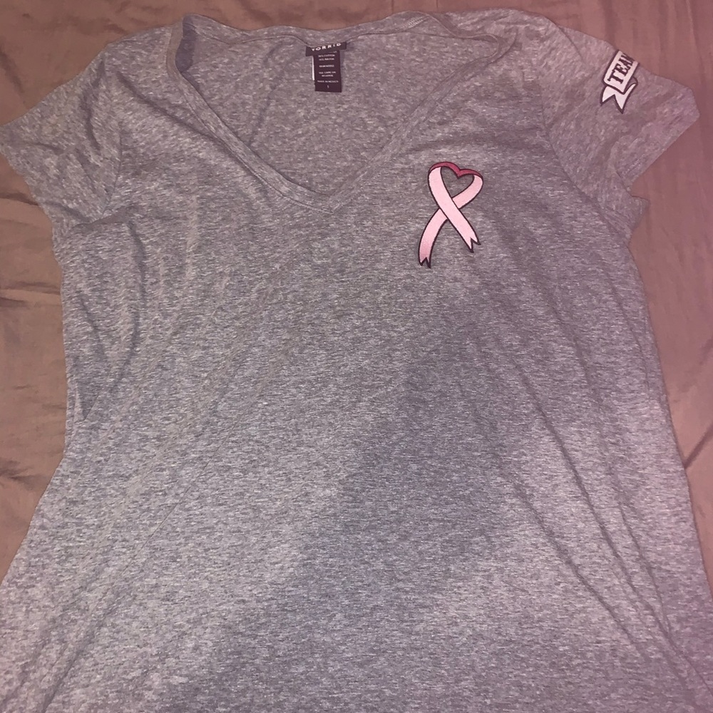 Torrid grey breast cancer t-shirt